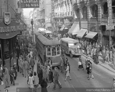 Calle Ahumada, Santiago, 1940 — 1940 | Chile de Ayer