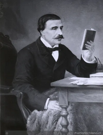 José Victorino Lastarria con libro en mano — 1817 | Chile de Ayer