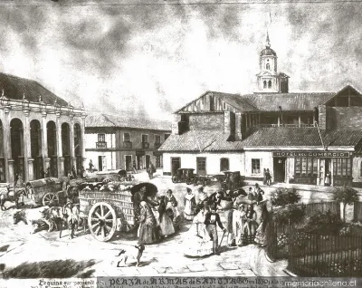 Plaza de Armas de Santiago, 1850 — 1850 | Chile de Ayer