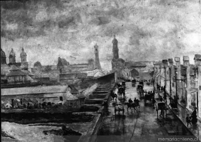 Puente de Cal y Canto, Santiago de Chile — 1800 | Chile de Ayer