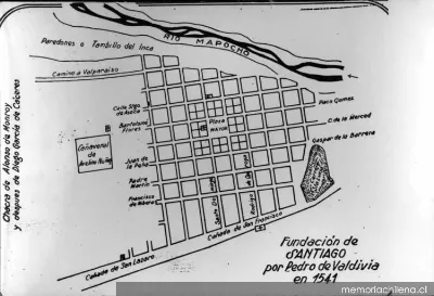 Fundación de Santiago por Pedro de Valdivia en 1541 — 1900 | Chile de Ayer
