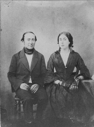 Ignacio Domeyko y su esposa, Enriqueta Sotomayor Guzmán — 1854 | Chile de Ayer