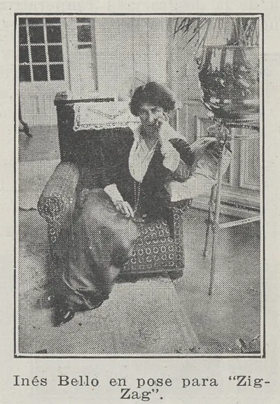 Inés Bello en pose para " — 1914 | Chile de Ayer