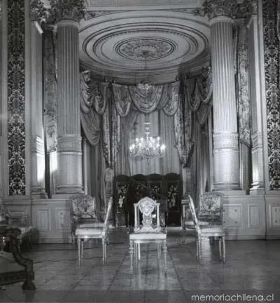 Palacio Cousiño, vista de sala de música — 1900 | Chile de Ayer