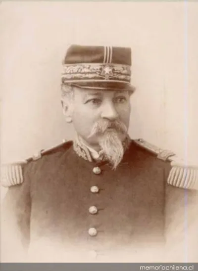 Emilio Sotomayor Baeza, retrato de medio cuerpo con uniforme — 1800 | Chile de Ayer