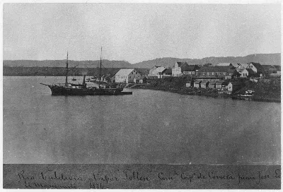 Vapor Toltén en el Río Valdivia — 1876 | Chile de Ayer