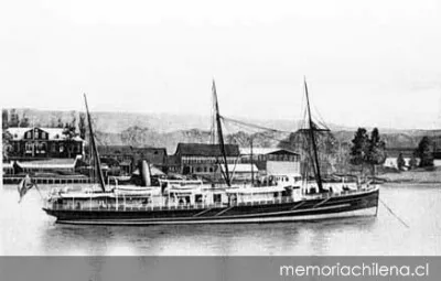 Compañía industrial en 1880. Vapor " — 1880 | Chile de Ayer