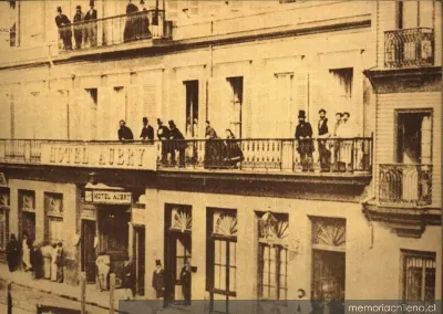 Hotel Aubry, Valparaíso, 1872 — 1872 | Chile de Ayer