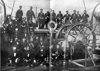 Oficialidad del acorazado Cochrane, Combate Naval de Angamos, 1879 — 1879 | Chile de Ayer