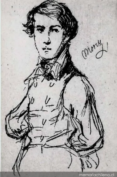 Autoretrato: Juan Mauricio Rugendas en 1818 — 1818 | Chile de Ayer