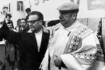 Pablo Neruda y Salvador Allende