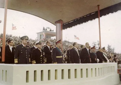 Eduardo Frei Montalva en la celebración de la Parada Militar de 1968