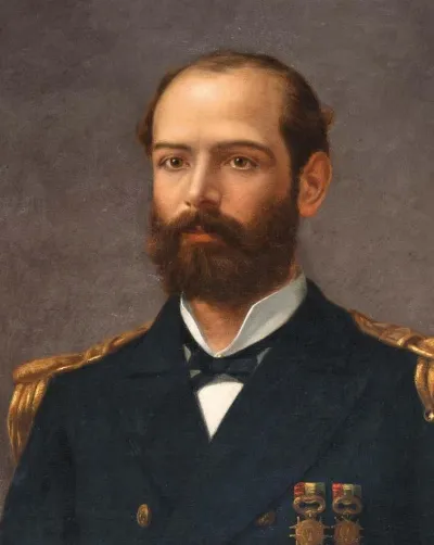 Retrato de Arturo Prat por W. H. Walton