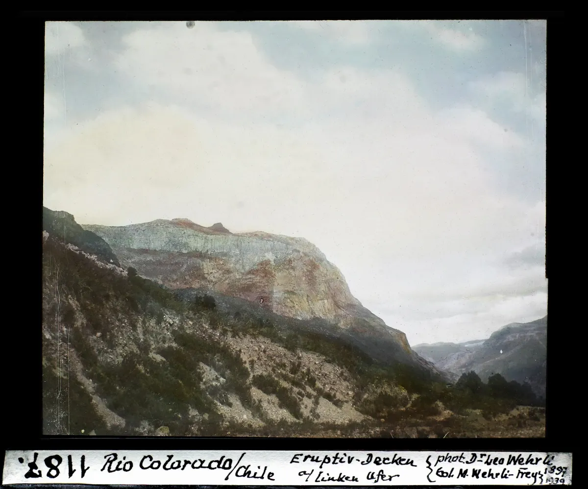 Rio Colorado, Eruptiv-Decken, linkes Ufer — 1897 | Chile de Ayer