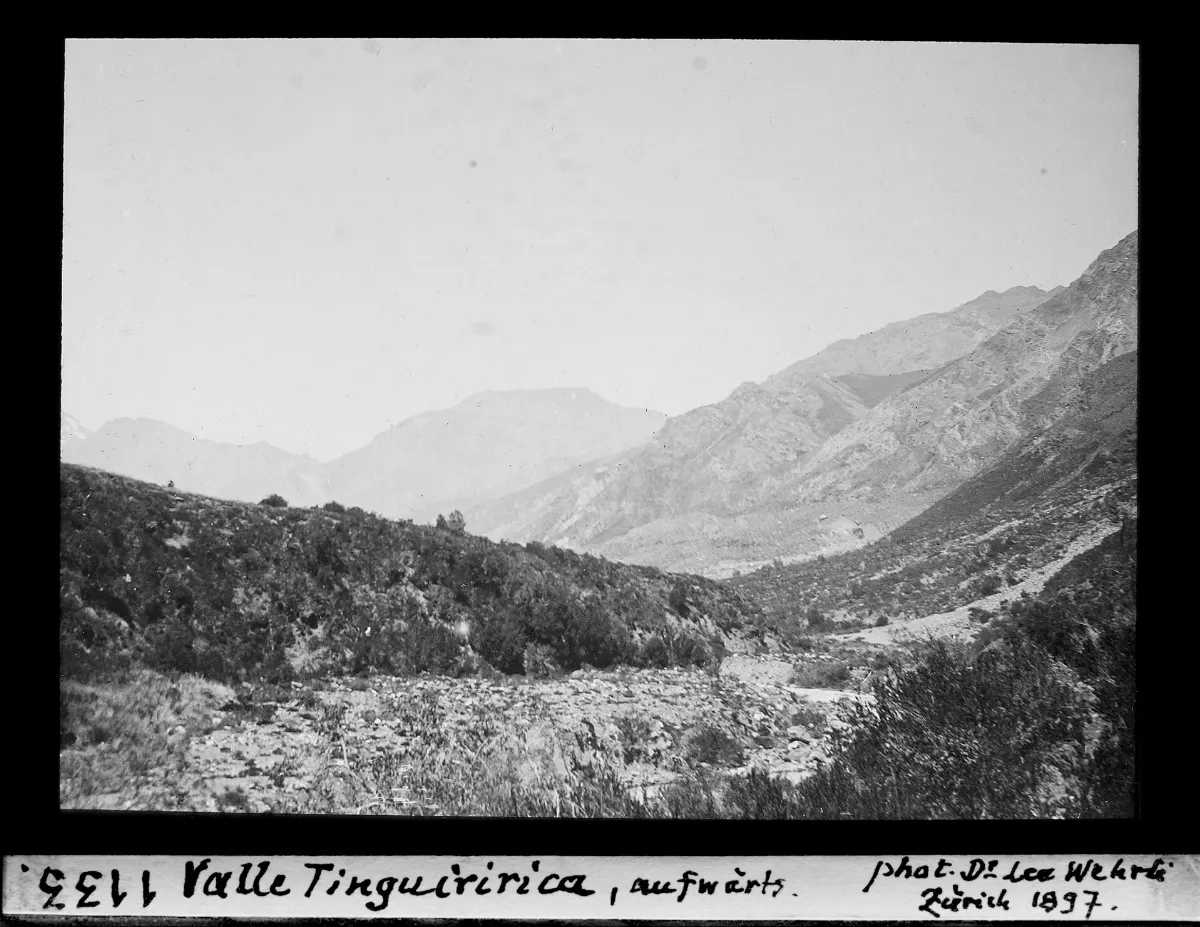 Valle Tinguiririca, aufwärts — 1897 | Chile de Ayer