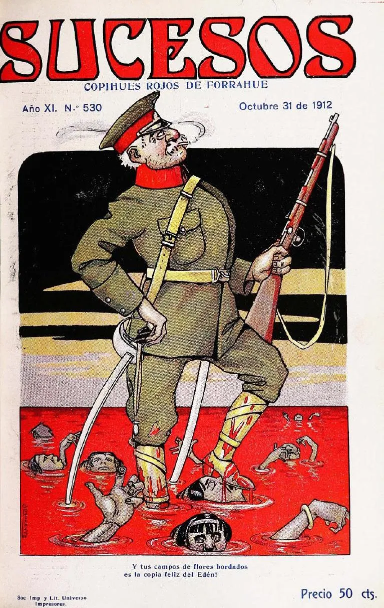 Copihues rojos en Forrahue — 1912 | Chile de Ayer