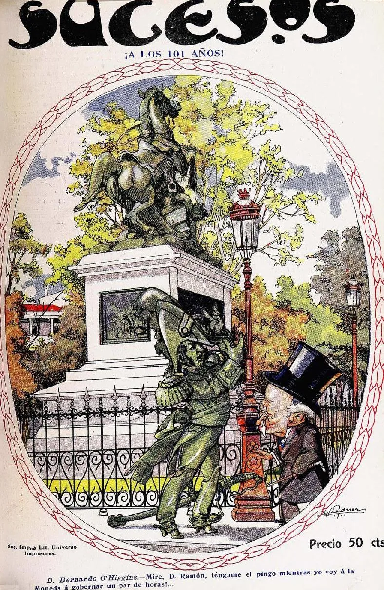 O¨higgins y Barros Luco — Santiago — 1911 | Chile de Ayer