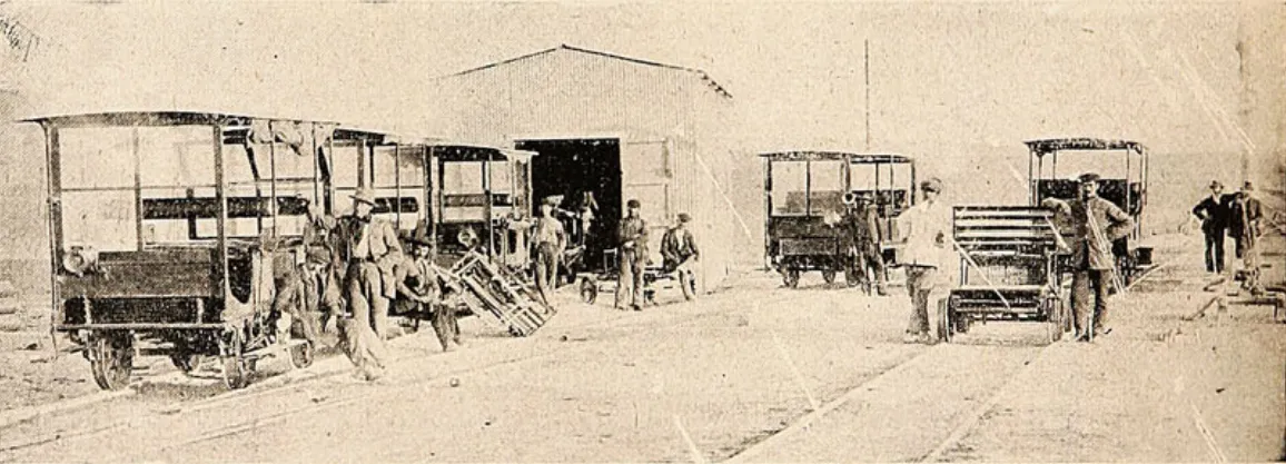 Estacion Baquedano, seccion automoviles (1914) — 1914 | Chile de Ayer