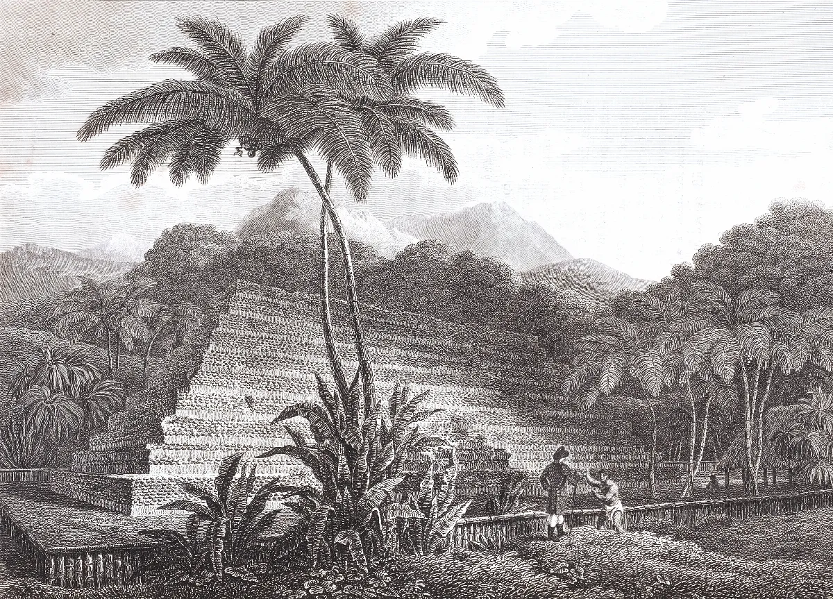 Marae Mahaiatea, Oc,G.T.1663, Mana Expedition to Easter Island, British Museum — Isla de Pascua — 1788 | Chile de Ayer