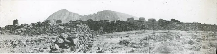 Panorama Ahu Tongariki, Oc,G.T.1705, Mana Expedition to Easter Island, British Museum — Isla de Pascua — 1914 | Chile de Ayer
