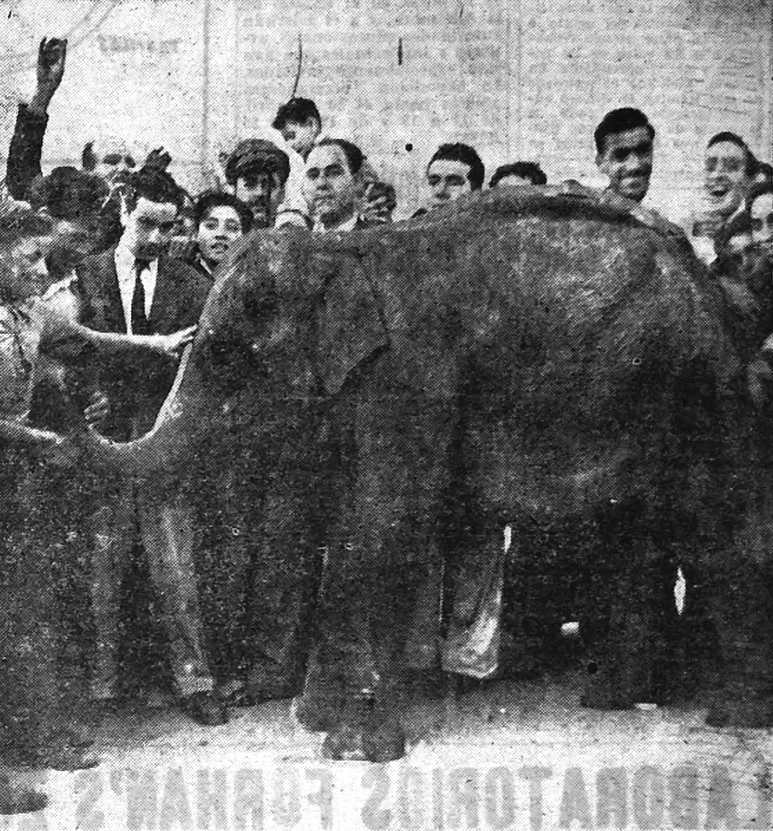 Llegada de Fresia a Santiago, 28 marzo 1951 — 1951 | Chile de Ayer