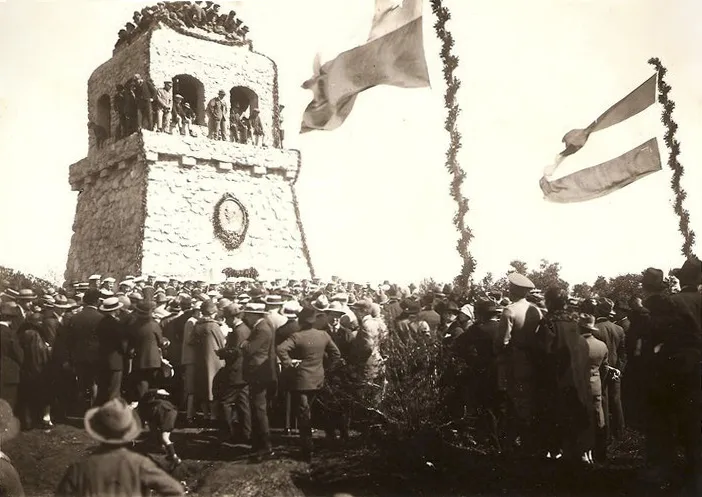 Inauguración del Mirador Alemán en el Cerro Caracol, Concepción, Chile, 1926 — Concepción — 1926 | Chile de Ayer