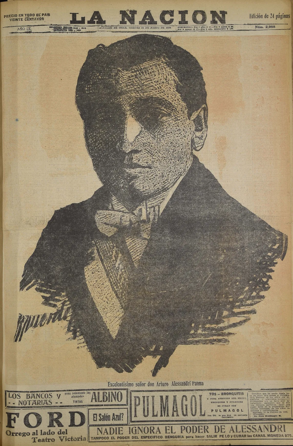 La Nación Chile 1925 03 20 — 1925 | Chile de Ayer