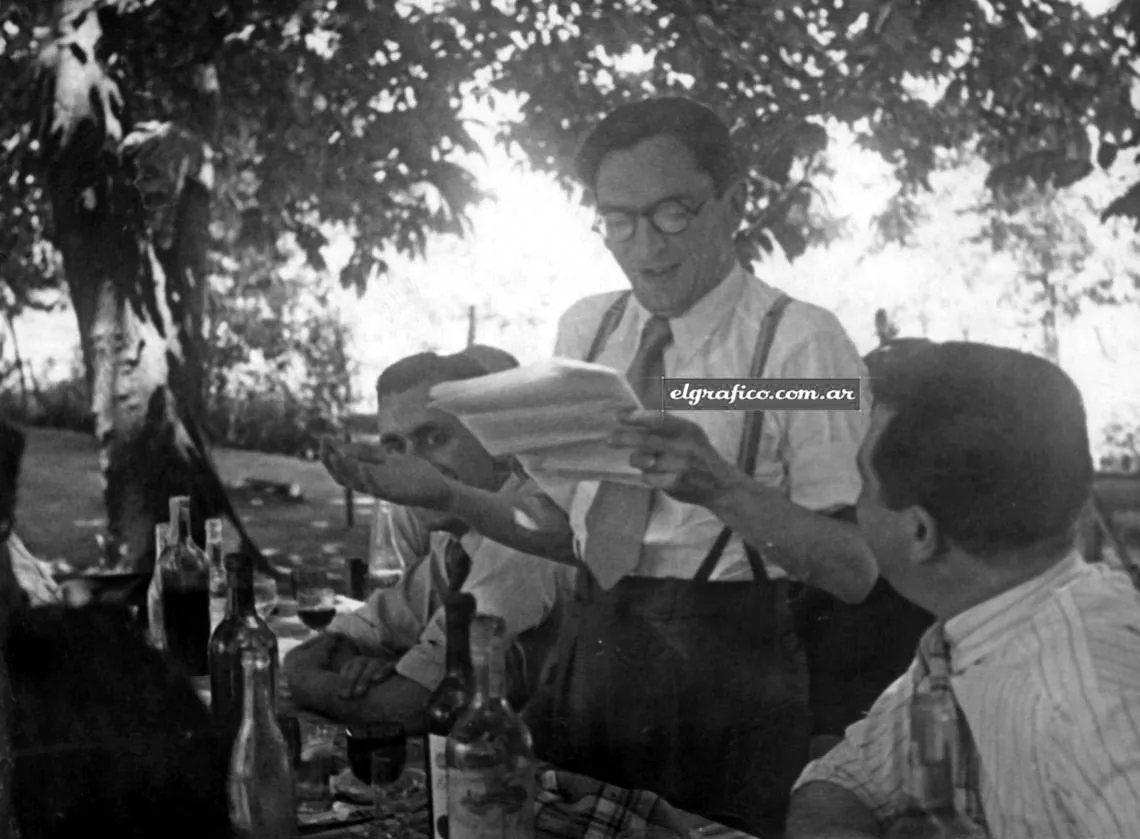 Frascara almuerzo cronistas — 1941 | Chile de Ayer