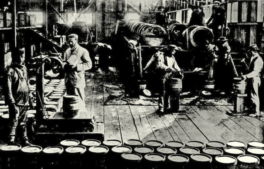 Embarrilado de Yodo en Saleitreras de Tarapacá 1903 — 1903 | Chile de Ayer