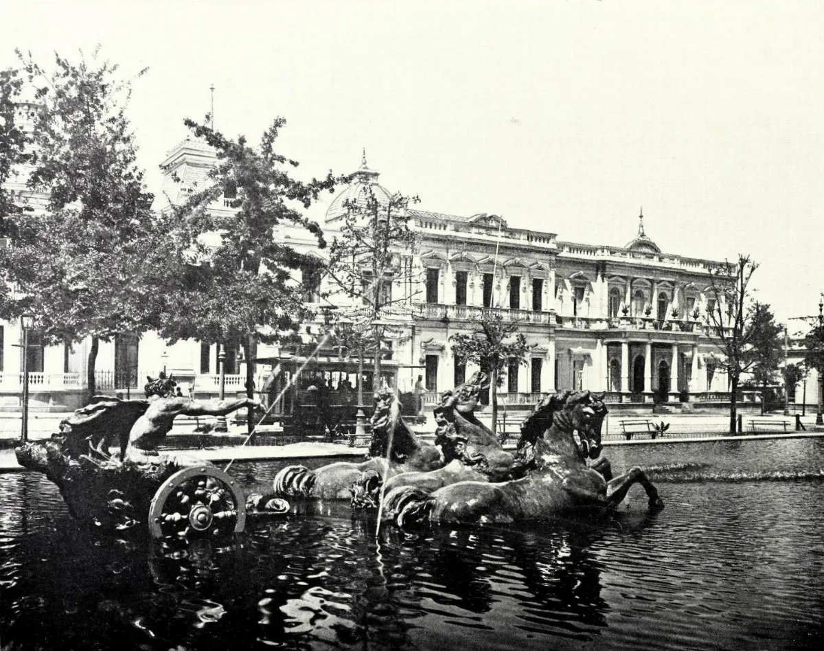 Neptune fountain, Santiago (1904) — 1904 | Chile de Ayer