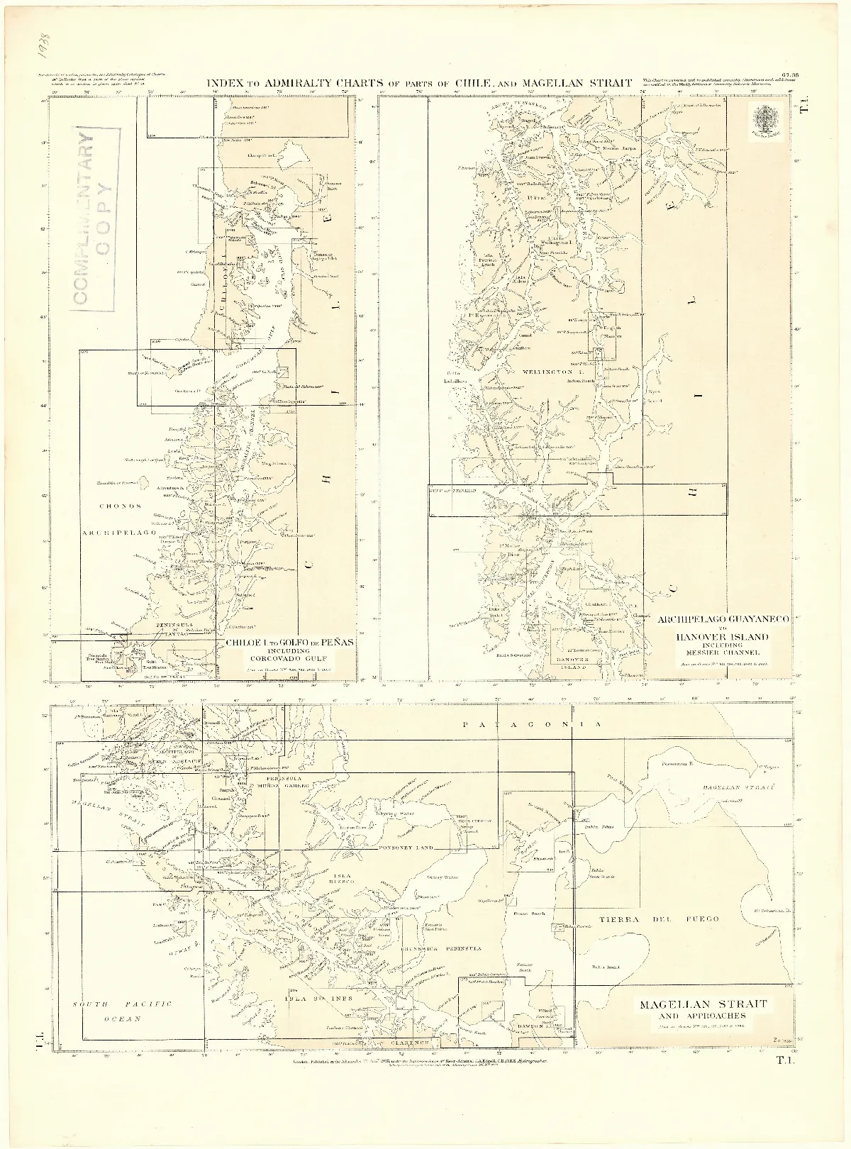 1938 Index to Admiralty charts of parts of Chile and Magellan Strait nla.obj-574968193 — 1938 | Chile de Ayer