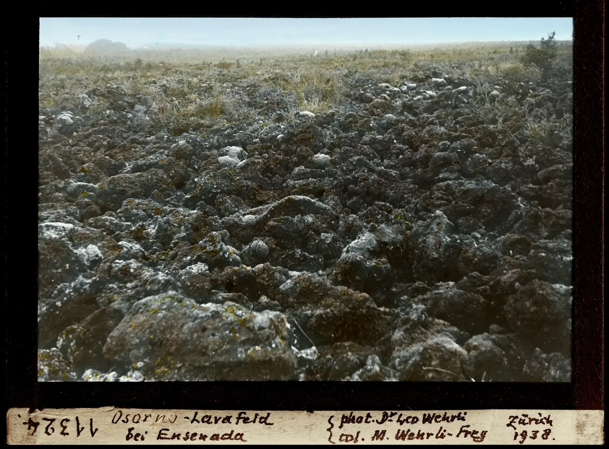 Osorno Lavafeld bei Ensenada — 1938 | Chile de Ayer