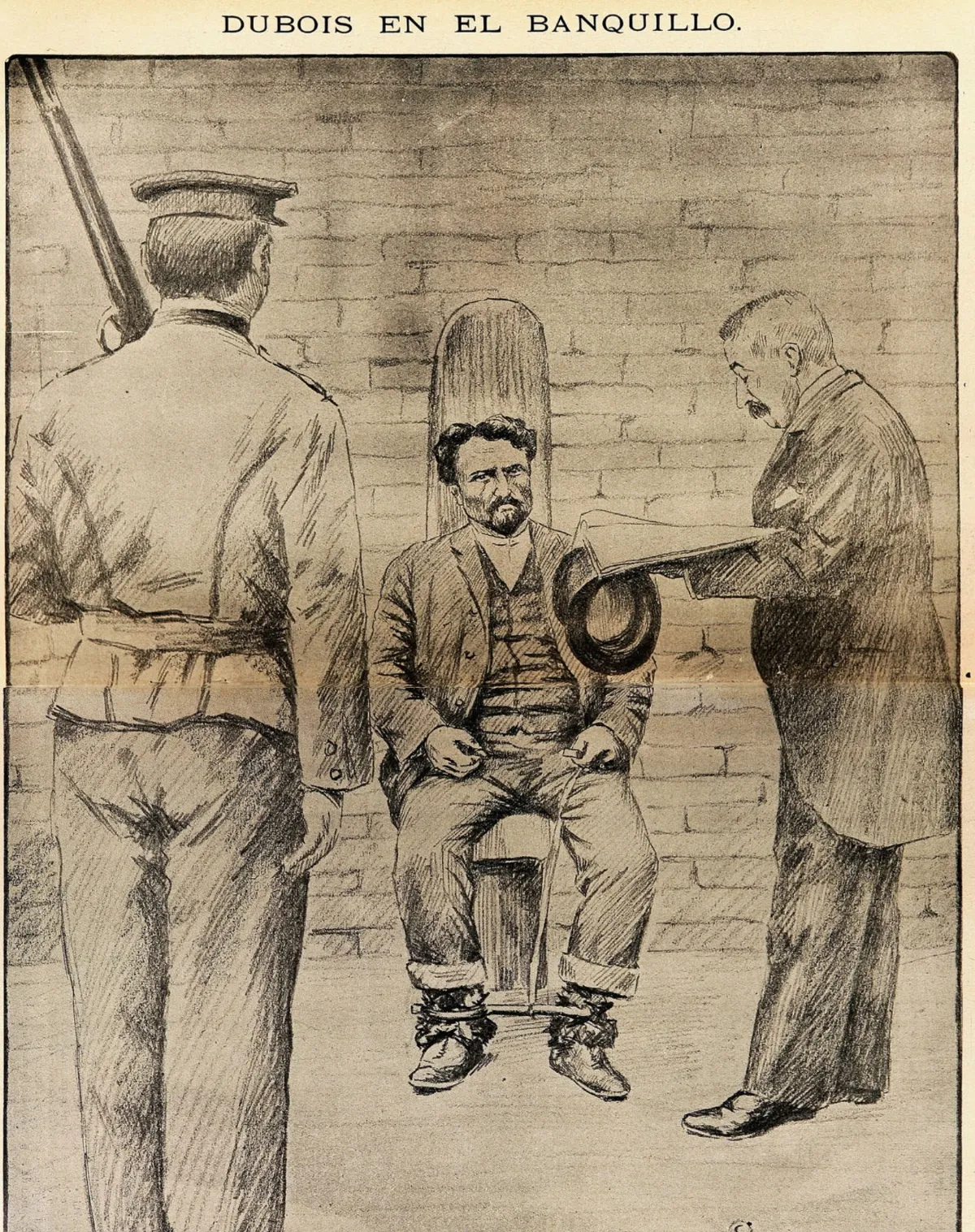 Dubois en el banquillo por Musaccio — 1907 | Chile de Ayer