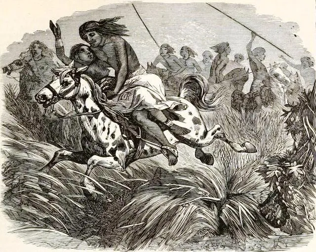 Araucanian marriage — Temuco — 1871 | Chile de Ayer
