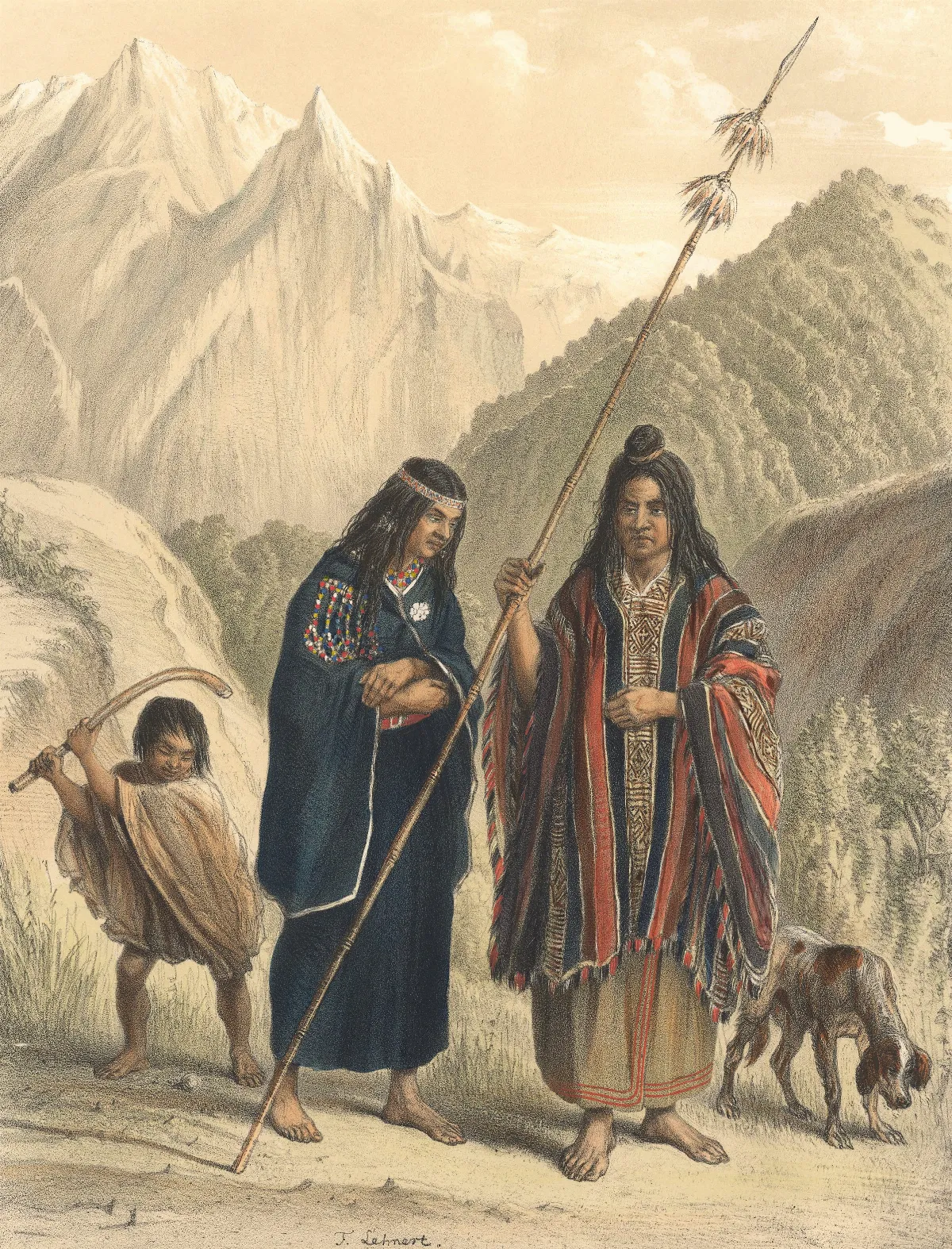 Araucanos de Gay — Temuco — 1854 | Chile de Ayer