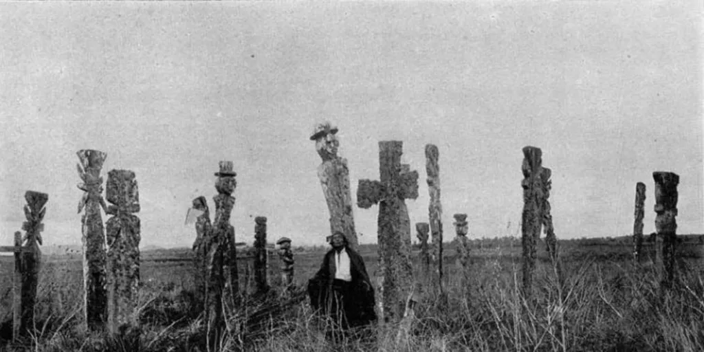 Cemitério mapuche — Temuco — 1911 | Chile de Ayer