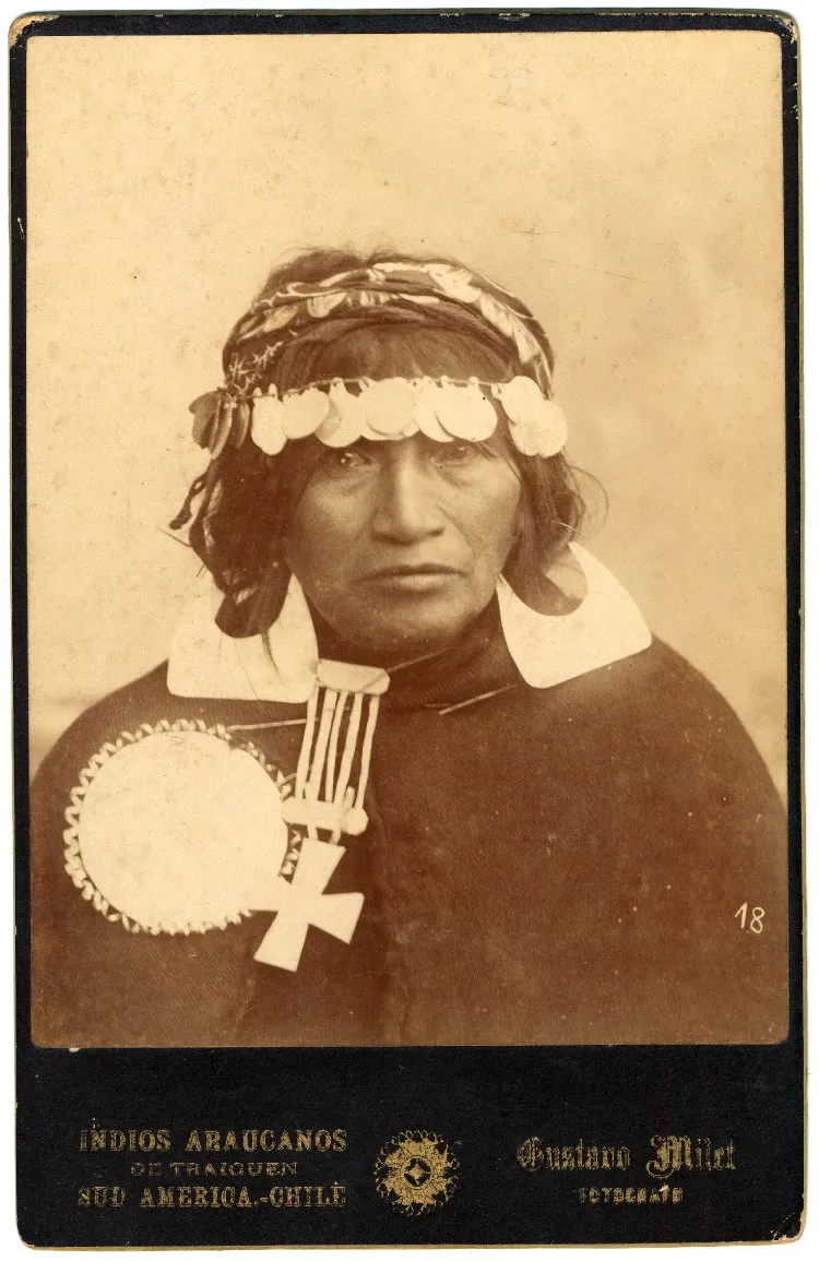 Indios Araucanos Traiguen - Milet — Temuco — 1890 | Chile de Ayer