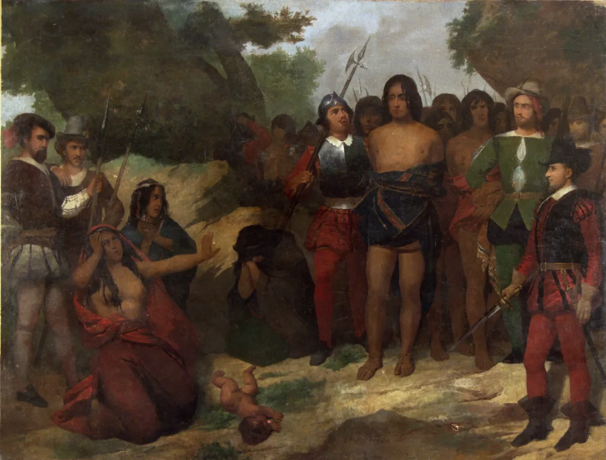 La captura de Caupolicán por Monvoisin — Temuco — 1854 | Chile de Ayer