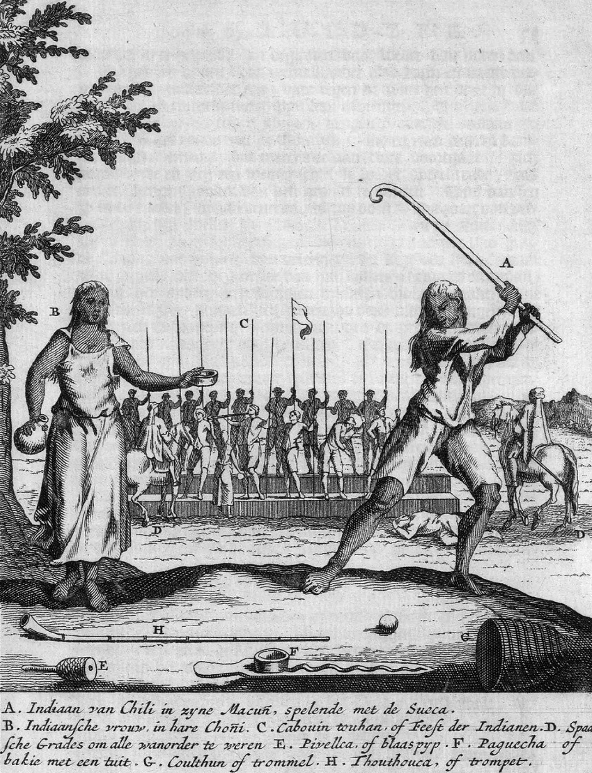 Indiaan van Chili — Temuco — 1727 | Chile de Ayer