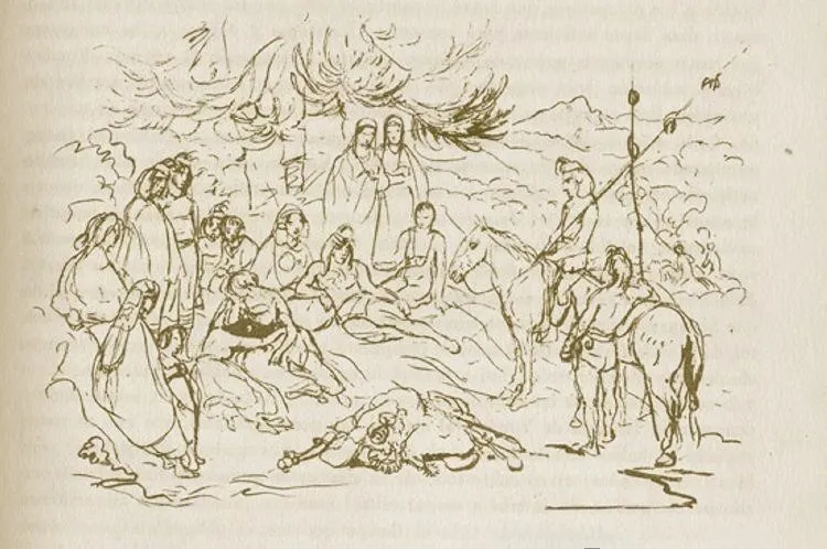 Cautivas entre los pehuenches — Temuco — 1840 | Chile de Ayer