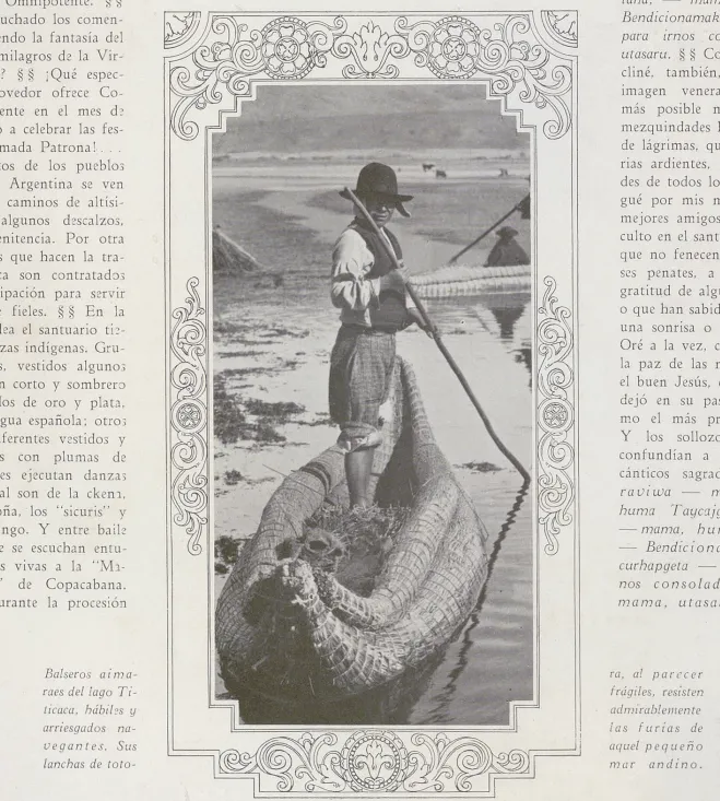 Balsero aimara del lago Titicaca, en 1930 — 1930 | Chile de Ayer