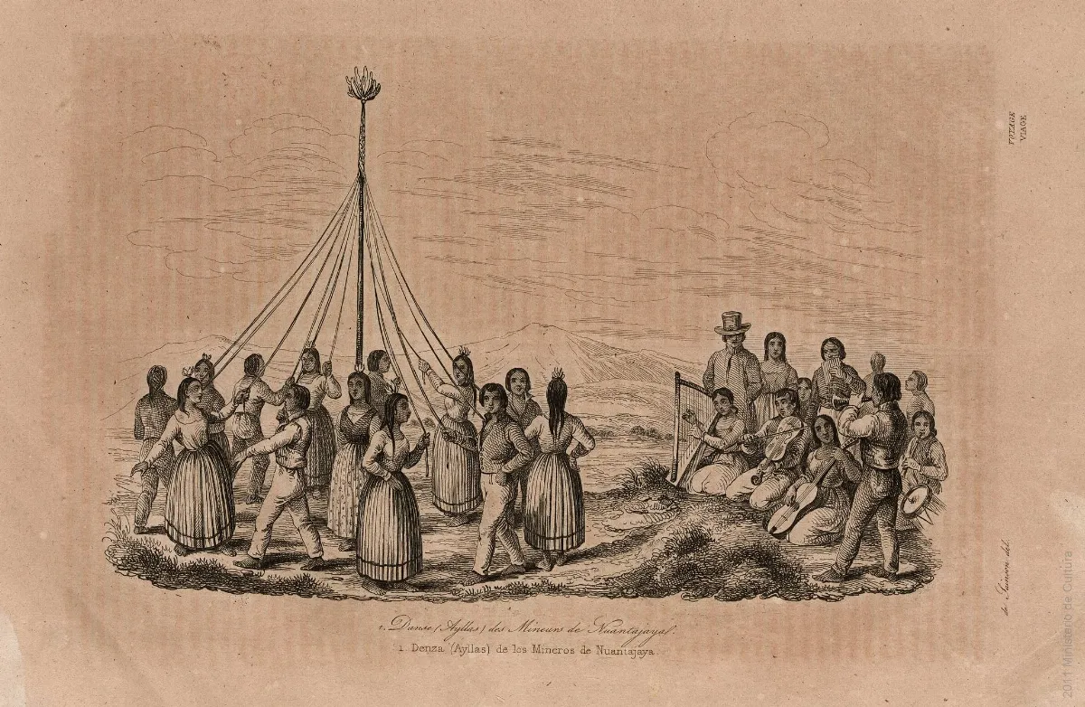 Denza (Ayllas) de los Mineros de Nuantajaya (Chile) — 1842 | Chile de Ayer