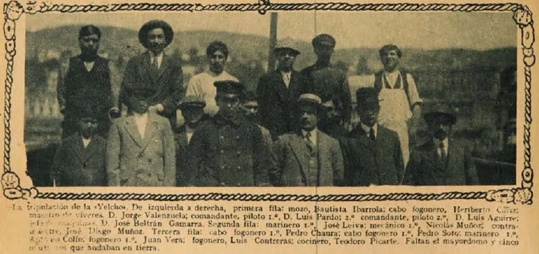 Tripulacion del Yelcho — 1916 | Chile de Ayer