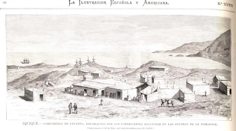 Campamento-lepanto-en-iquique-1879 — Iquique — 1879 | Chile de Ayer