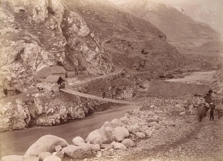 Puente colgante de Oroya — 1881 | Chile de Ayer