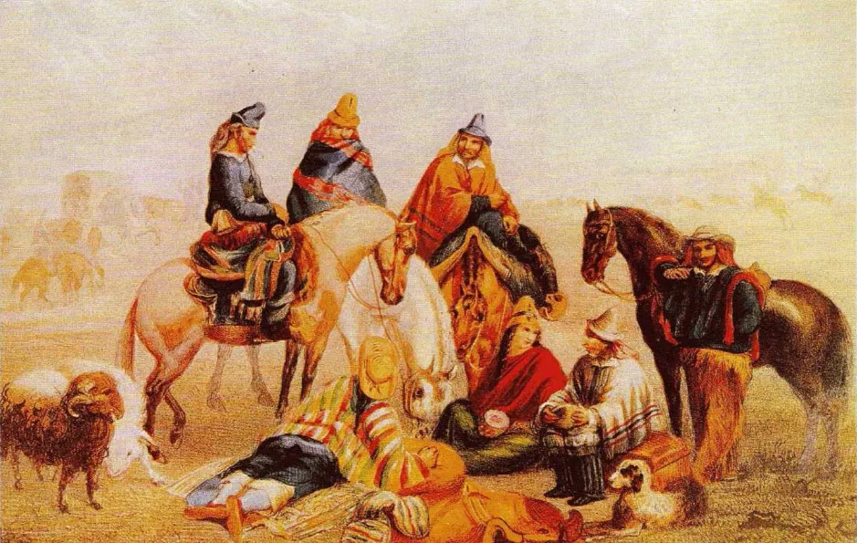 Campesinos y gauchos chilenos — 1850 | Chile de Ayer