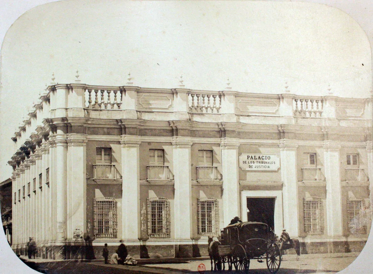 Antiguo Palacio de tribunales Chile — Santiago — 1860 | Chile de Ayer