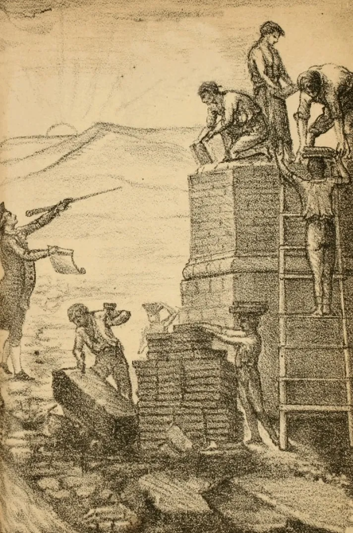 Construcción del Puente Cal y Canto — Santiago — 1888 | Chile de Ayer