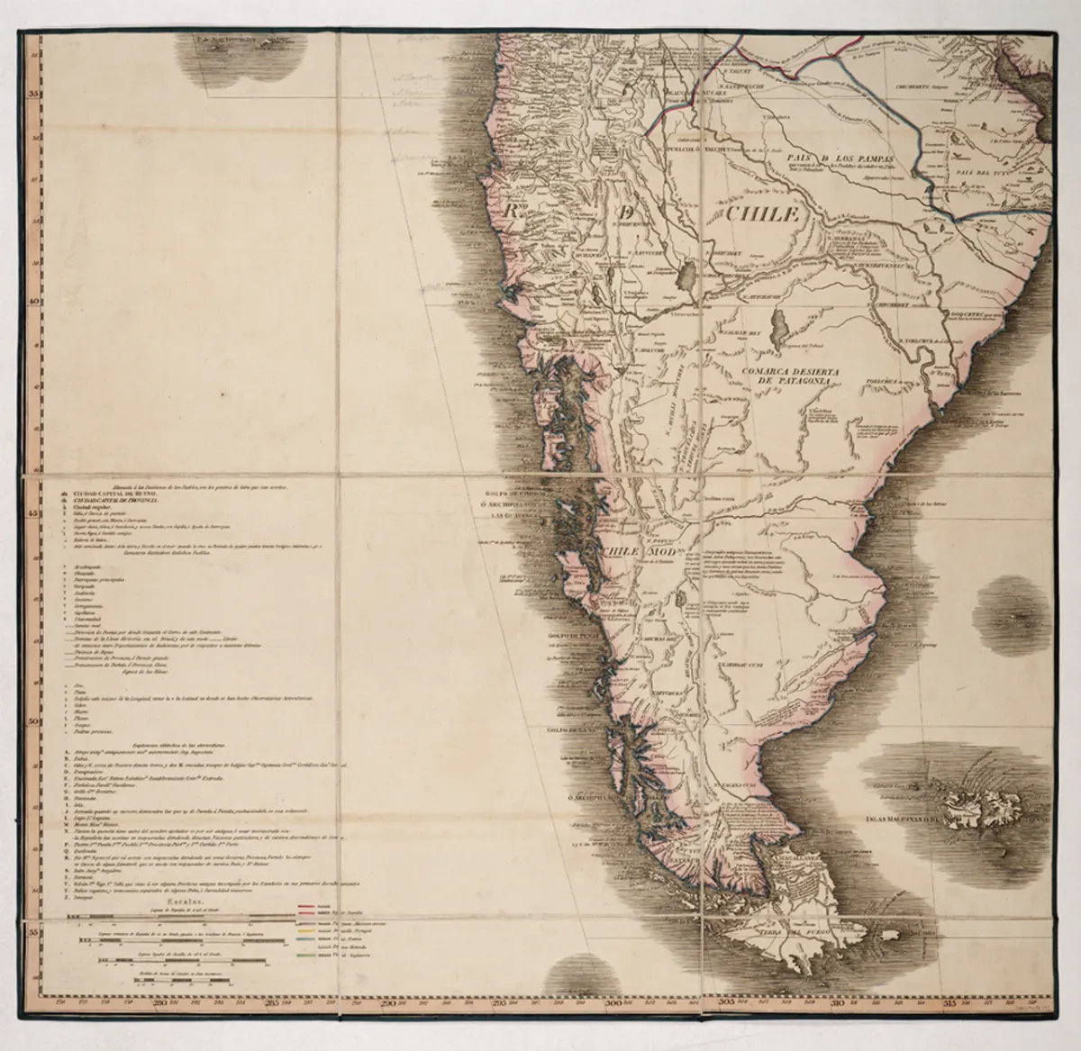 Mapa Geografico de America Meridional RMG K1119 — Punta Arenas — 1799 | Chile de Ayer