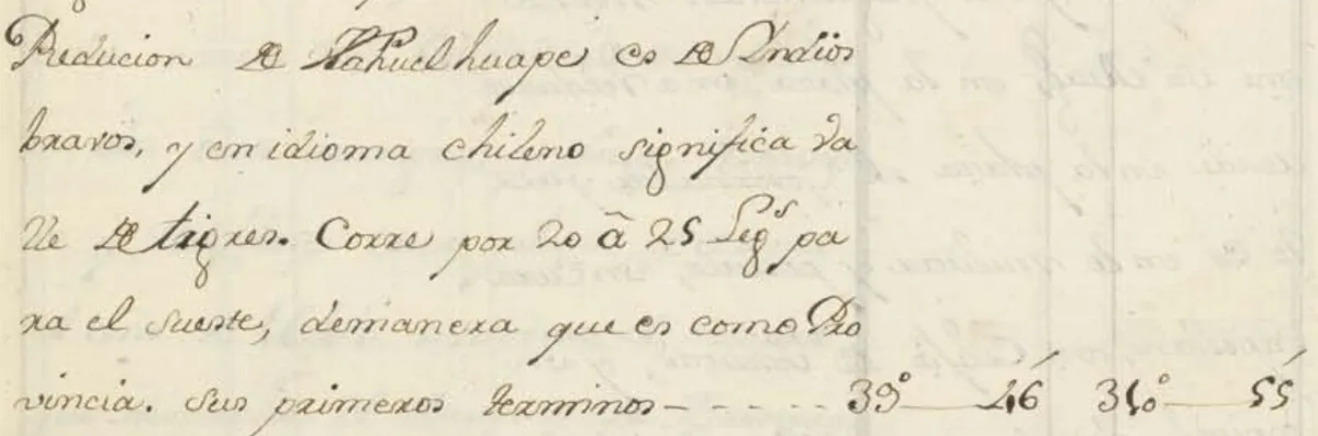 Reducción de Nahuelhuape, Historia geográfica e hidrográfica, con derrotero general correlativo al plan del Reino de Chile (pág 126) — Isla de Pascua — 1761 | Chile de Ayer